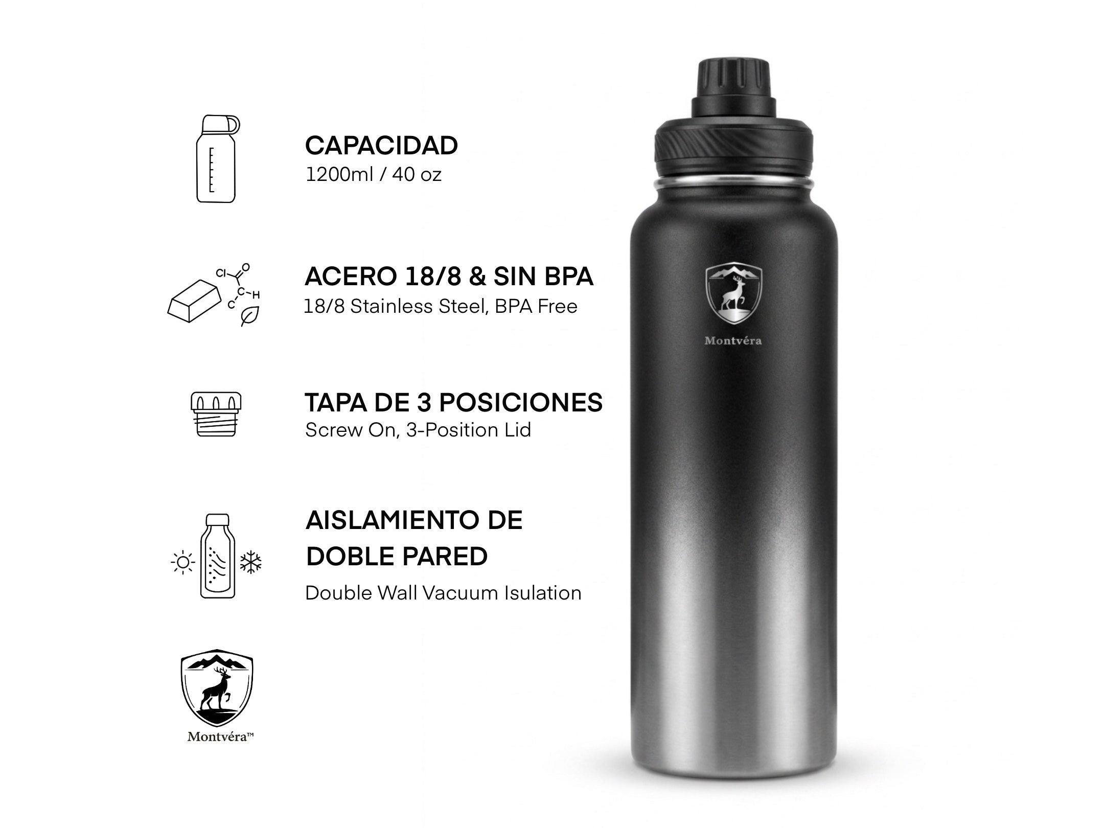 Termo Montvéra Signature | 1200ml / 40 oz